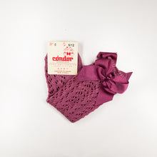 Load image into Gallery viewer, Condor Knee-High Socks - Openwork with Bow Pastel