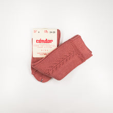 Load image into Gallery viewer, Condor Knee-High Socks - Side Openwork Pastel
