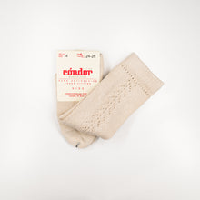 Load image into Gallery viewer, Condor Knee-High Socks - Side openwork Neutrals
