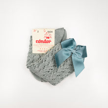 Load image into Gallery viewer, Condor Knee-High Socks - Openwork with Bow Pastel
