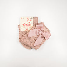 Load image into Gallery viewer, Condor Knee-High Socks - Openwork with Bow Pastel
