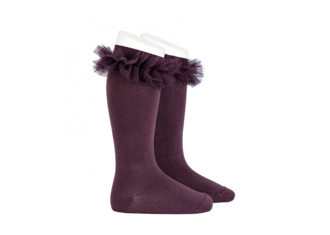 Condor Knee High Socks - Tulle Ruffle