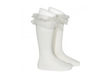 Load image into Gallery viewer, Condor Knee High Socks - Tulle Ruffle
